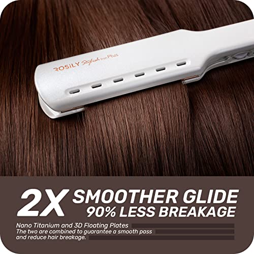 Rosily Professional Wide Flat Iron | 1.75 Inch Large Titanium Hair Straightener, Super Smooth Glide No Hair Pinches, Adjustable Temperature Suitable For All Hair Type, Instant Heat Up, Dual Voltage #TOP4