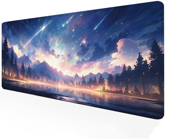 Tapis souris XXL imperméable et lavable avec base antidérapante bleu