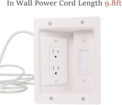 Miniatura 2 de Kit de corrector de cables de pared - Sistema de gestión de cables pintable para TV, cine en casa y oficina, fácil de montar cable para cables de