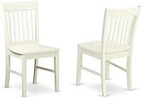 Vista 3 de East West Furniture HLNO5-LWH-W - Juego de mesa de comedor de 5 piezas para 4 personas, incluye una mesa de cocina redonda con pedestal y 4 sillas