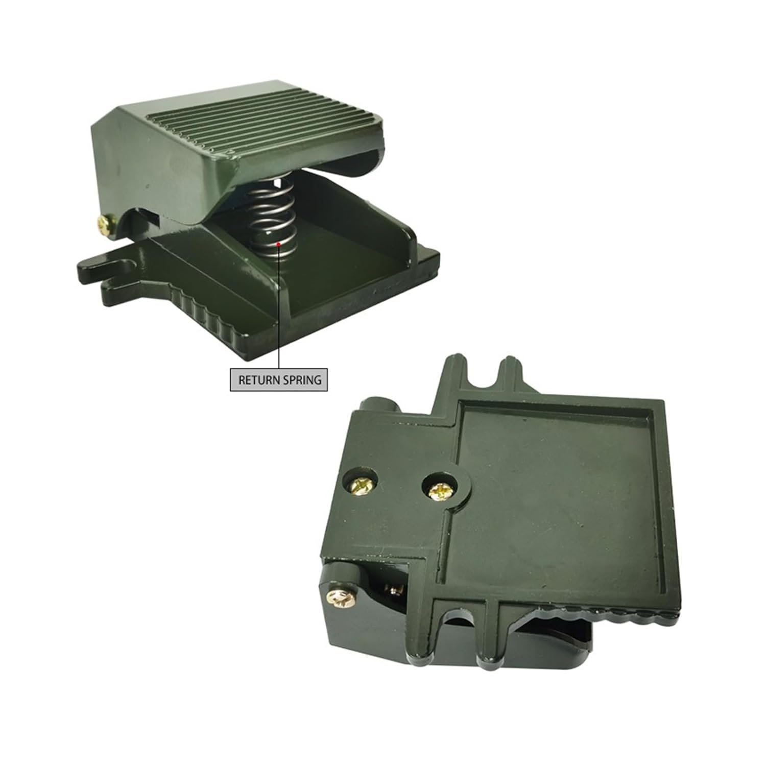 FV-02 Air Pneumatic Pedal Valve Tool Foot Switch Alloy 1/4BSP Threaded 2 Way 2 Position