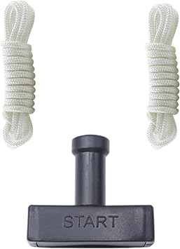 Pull Cord Rope 420cc Generator 5000 7000 8500 9000 Pull Cord GX340 GX610 Compatible with Champion 389cc 4.5mm Pull Cord Rope 4.65ft w/Starter Handle Grip1 Pull Start Handle,2 Rope