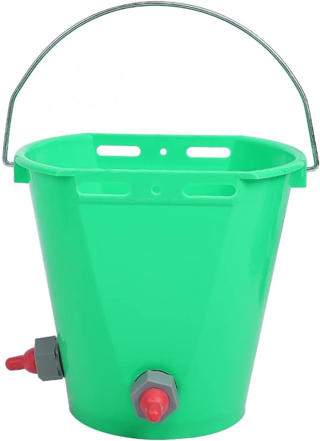 Milking Machine Milk Feed Bucket Plastic Multiple Nipples 8L High Capacity Lamb Milk Feed Bucket for Cattle Sheep Livestock Milk Feed Bucket for Cows and Goats(Two Nipple)