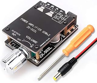 DAMGOO Bluetooth Amplifier Board,50w+50w Audio Amp Board 2.0 Channel DC8-24V,Easy Installation and Password