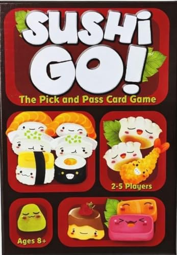 Image of Sushi Go! Card Game for Kids & Adults | Fast-Paced Pick and Pass Strategy Game | Family Party Board Game | 2-5 Players | Ages 8+ | Fun Travel Card Game