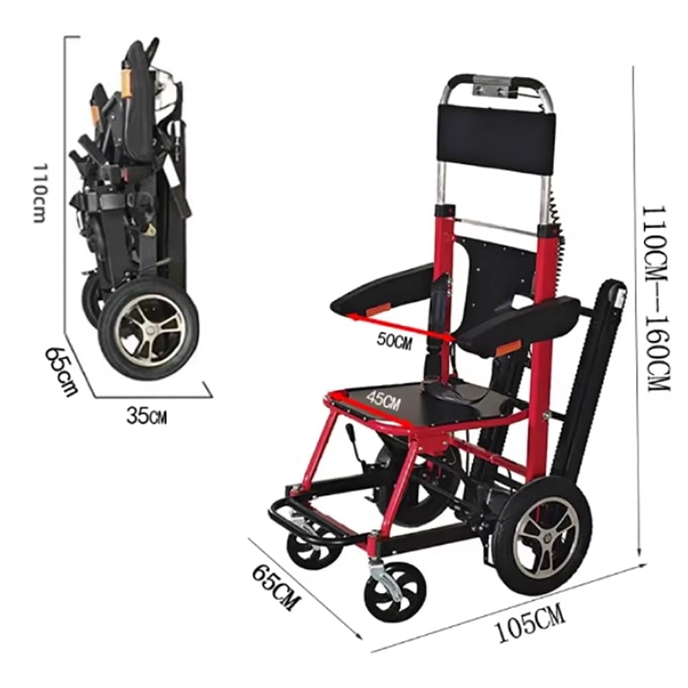 Silla De Ruedas Para Subir Escaleras Manual/Eléctrica 2 En 1, Salvaescaleras De Aleación De Aluminio, Batería De Litio Grande De 29 V 13 A, Plegable,A