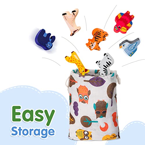 Fantykids Montessori Toys For 1 2 3 Year Old Boys Girls Gifts, Animal Stacking Building Blocks For Toddlers 1-3, Toddler Toys Age 1-2-4, Christmas Birthday Easter Gifts For 1 2 3 Year Old Boys Girls #TOP6