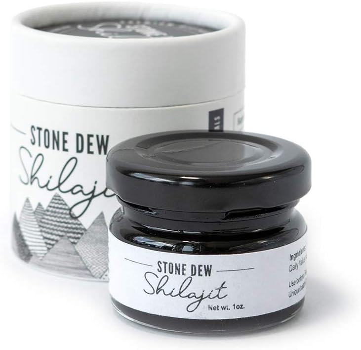Stone Dew SHILAJIT, 1oz (30g), Natural Source of Fulvic and Humic Acids, Amino-Acids and Trace Minerals, Enhances Immunity, 80+ Vitamins and Minerals, Helps to Stay Active Naturally, Energy Booster