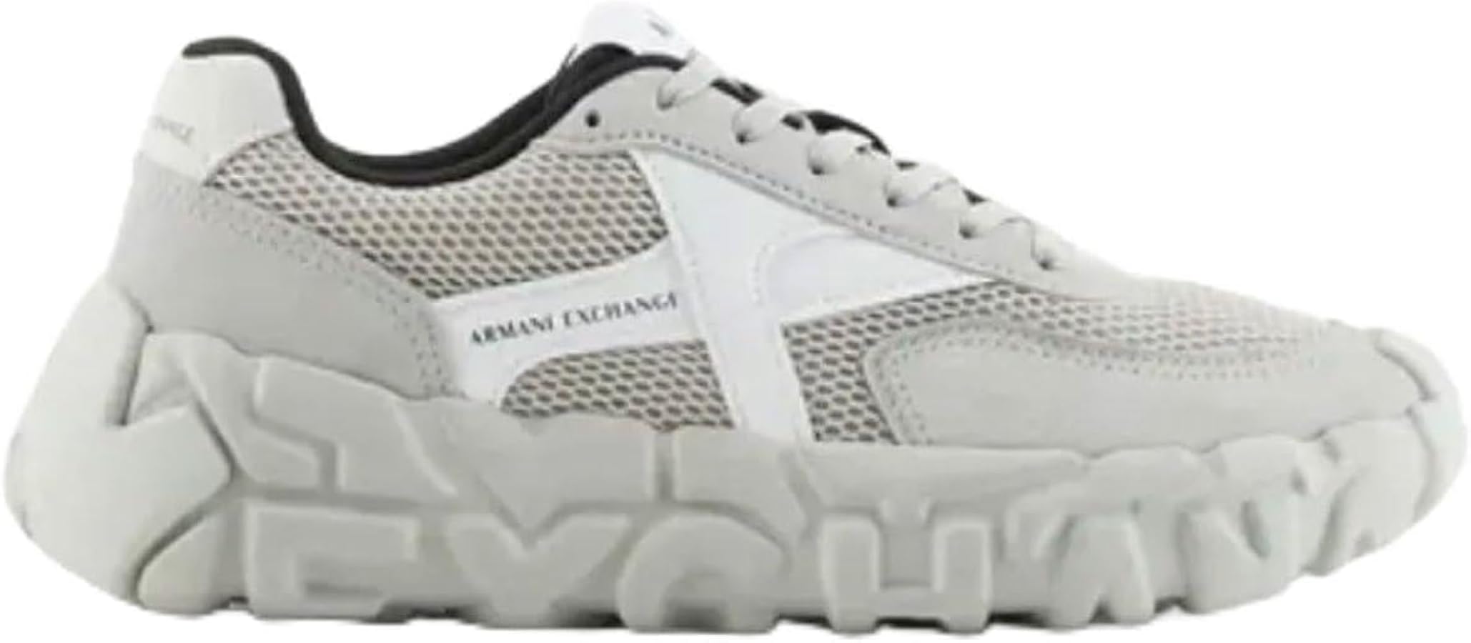 Amazon.com | Armani Exchange Men's Stone Lace Up Sneaker Grey+OP