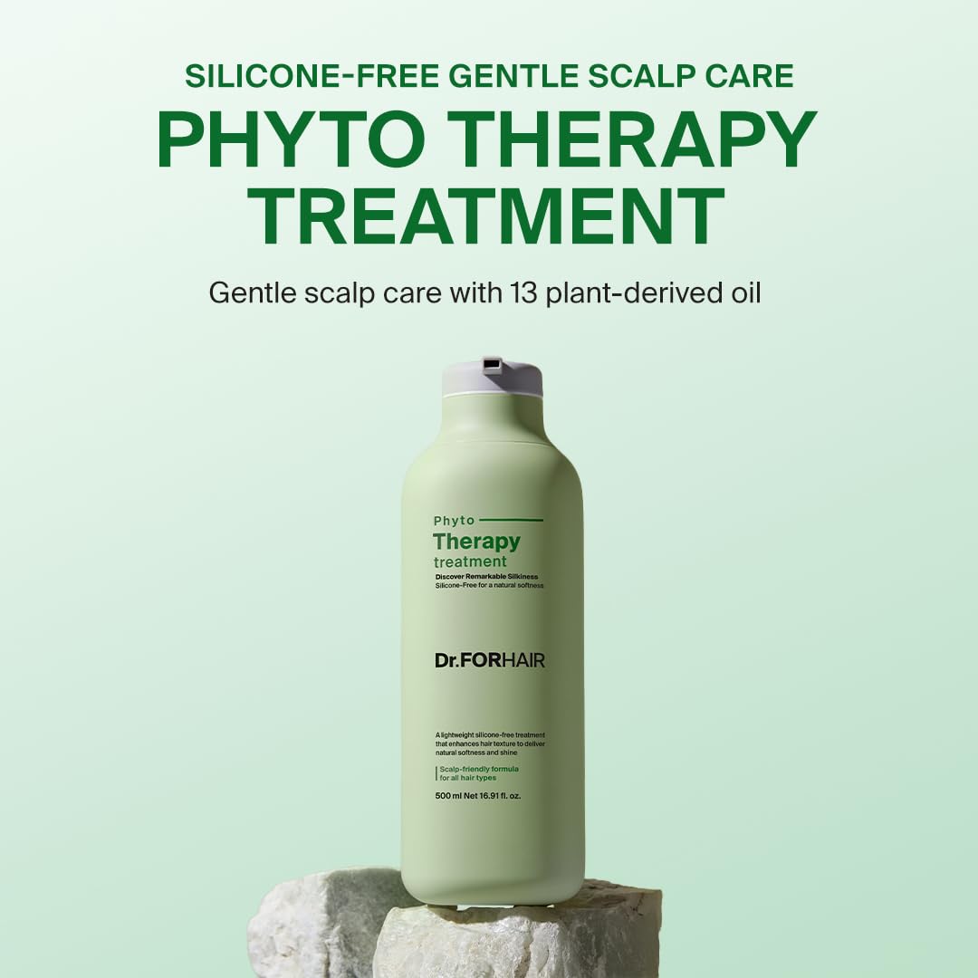 Dr.FORHAIR Phyto Therapy Hair Treatment 500 ml/16.91 fl. oz. | Korean Scalp Care with 6 Plant-Based Oils | Sulfate Free, Paraben Free, Silicone Free | Family Safe