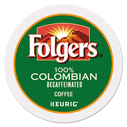 Folgers 100 Percent Colombian Decaf Single Serve K-cup Pods For Keurig brewers, 96 Count - image 1