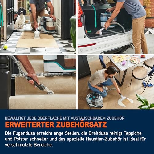 Vax SpotWash Max Pet-Edition Fleckenreiniger Leistungsstarker Teppich-und Polsterreiniger Gerät mit SpinScrub-Technologie, 2,8L XL-Tank, Tiefenreinigung für Haustiere, Sofas und Hartböden