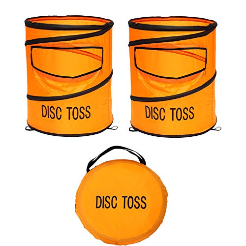 Win SPORTS Folding Disc Toss Game Set - Flying Disc Toss Dunk Game Set - Includes 2 Disc Targets with Bean Bag & 2 Flying Discs & Carrying Case - Great for Backyard,BBQs,Tailgating