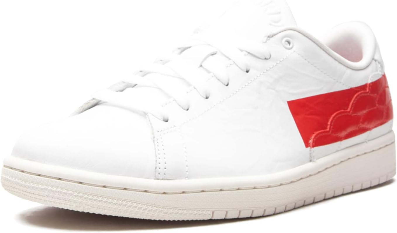 Nike Men's Air Jordan 1 Centre Court University Red, White/University Red/Sail, 10
