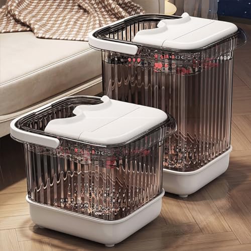 Bañera plástica para pies transparente con tapa aislante miniatura 6