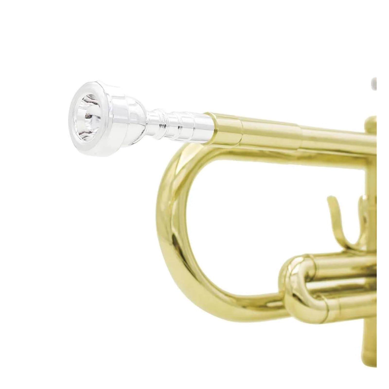 trąbka instrument Profesjonalna trąbka płaska Bb B materiał mosiężny instrument dęty z trąbką muzyczną i ustnikiem