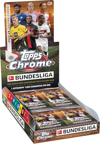 Preisvergleich Produktbild Topps Chrome Bundesliga 2023-2024 / 60. Jubiläums-Hobbybox, Sammelkartendisplay