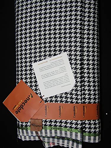 Premium Black and White Houndstooth Woolen Fabric - 58" Wide by the Yard for Tailored Elegance 9 Premium Black and White Houndstooth Woolen Fabric - 58" Wide by the Yard for Tailored Elegance - Image 8