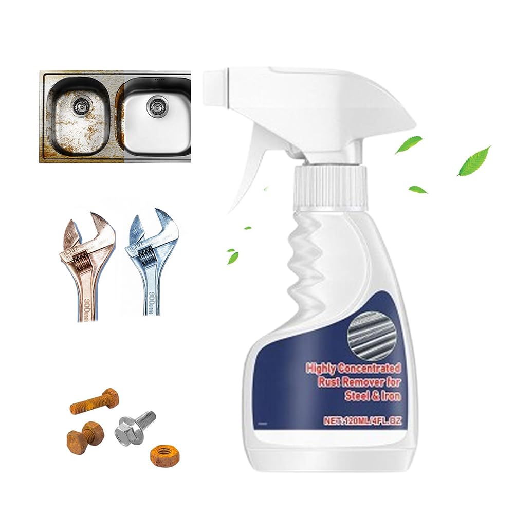 Heavy-Duty Metal Rust Remover, Highly Concentrated Rust Remover, Powerful RustRemover for Metal Stainless Steel, Effortless RustRemoval Spray from MetalSurfaces — view 10