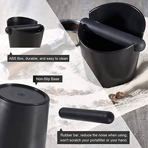 Espresso Knock Box,Torostra Coffee Knock Box With Removable Knock Bar And Non-Slip Base,Espresso Dump Bin Coffee Bin Box (Wide Mouth Large Size) #TOP4
