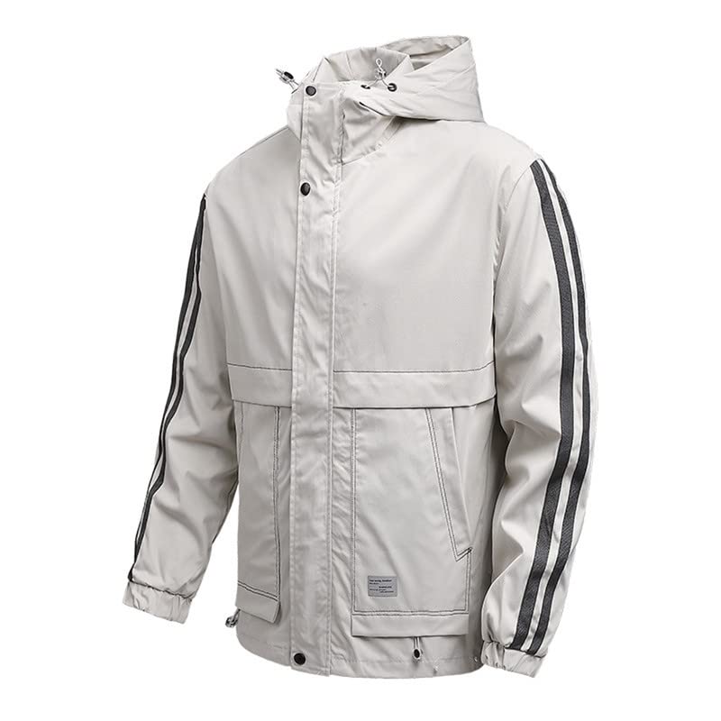 Veste de course à pied homme blanche XXL idéale contre le vent