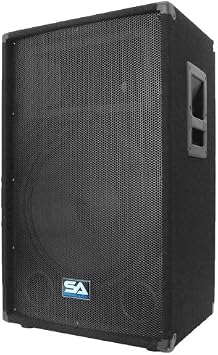 Seismic Audio - SA-15T-PKG21 - Pair of 15 PA/DJ Speakers with Two 25' Speaker Cables - 15 Inch PA Speaker and Cables Bundle