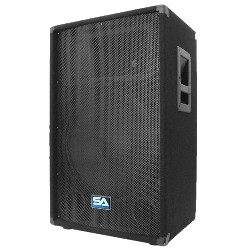 Seismic Audio - Pair Of 15" Pa Dj Speakers With Two Tripod Speaker Stands Pro Audio - Band, Bar, Wedding #TOP4