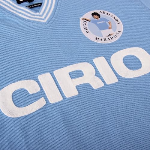 Copa Football - Camiseta de Fútbol - Hombre - Maradona x Napoli 1984 - Azul - 100% acrílico - Talla XXL