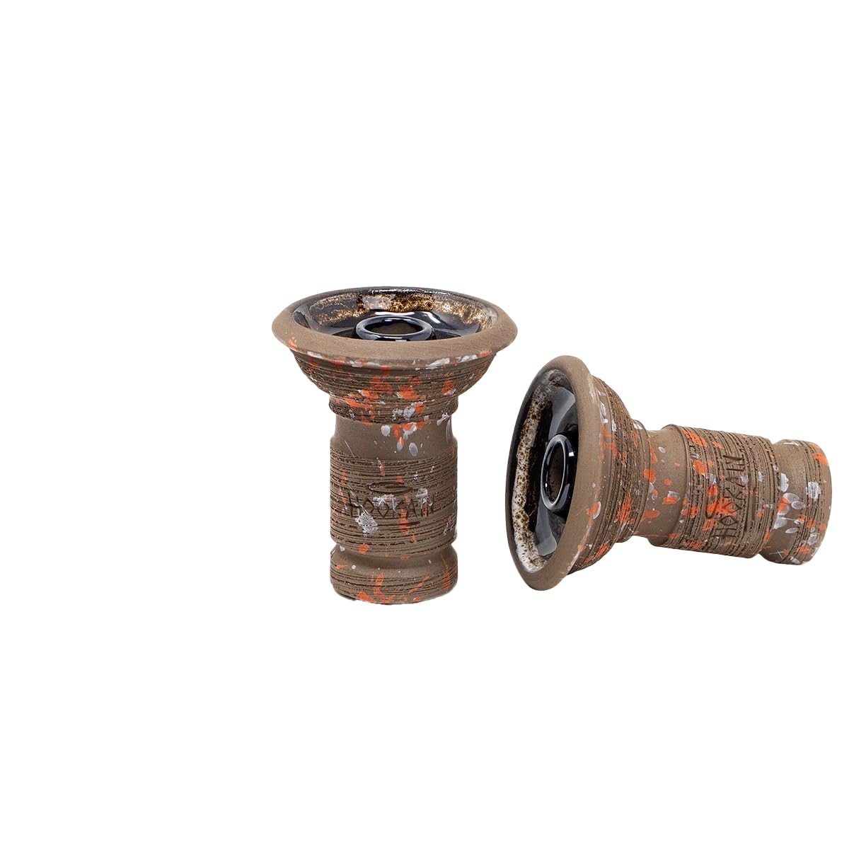 Handgemachter Vintage Splash Phunnel Kopf Aus Dunklem Ton – Perfekte Hitze, Langer Rauchgenuss