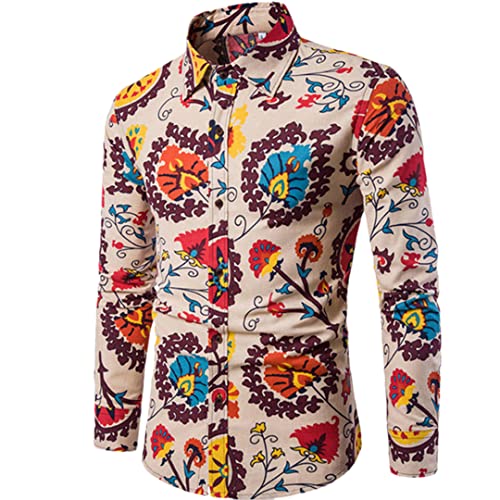 Chemise hawaïenne homme ajustée anti-froissement imprimé floral respirant