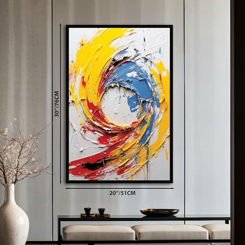 Image of The Castle Decor Abstract Wall Art | Big Size Modern Framed Painting for Living Room & Bedroom Decoration | Premium Gifting (20x30 Inches) (Design-6)
