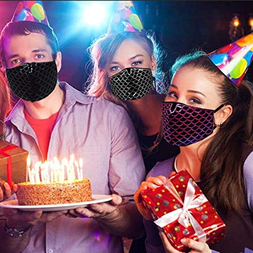 Uoudio Rhinestone Crystal Face Mask， Masquerade Fashion Bling Mask For Women，Reusable Face Mask，Washable Face Mask，Diamond Sparkling Black Mask #TOP6