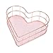 TOYANDONA Cesta de Almacenamiento de Alambre de Metal en Forma de Corazón Bandeja de Joyería Organizador de Escritorio para Oficina en El Hogar Cocina Dormitorio Baño (Oro Rosa)