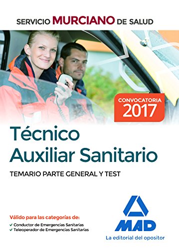 Portada de Técnico Auxiliar Sanitario del Servicio Murciano de Salud. Temario parte general y test