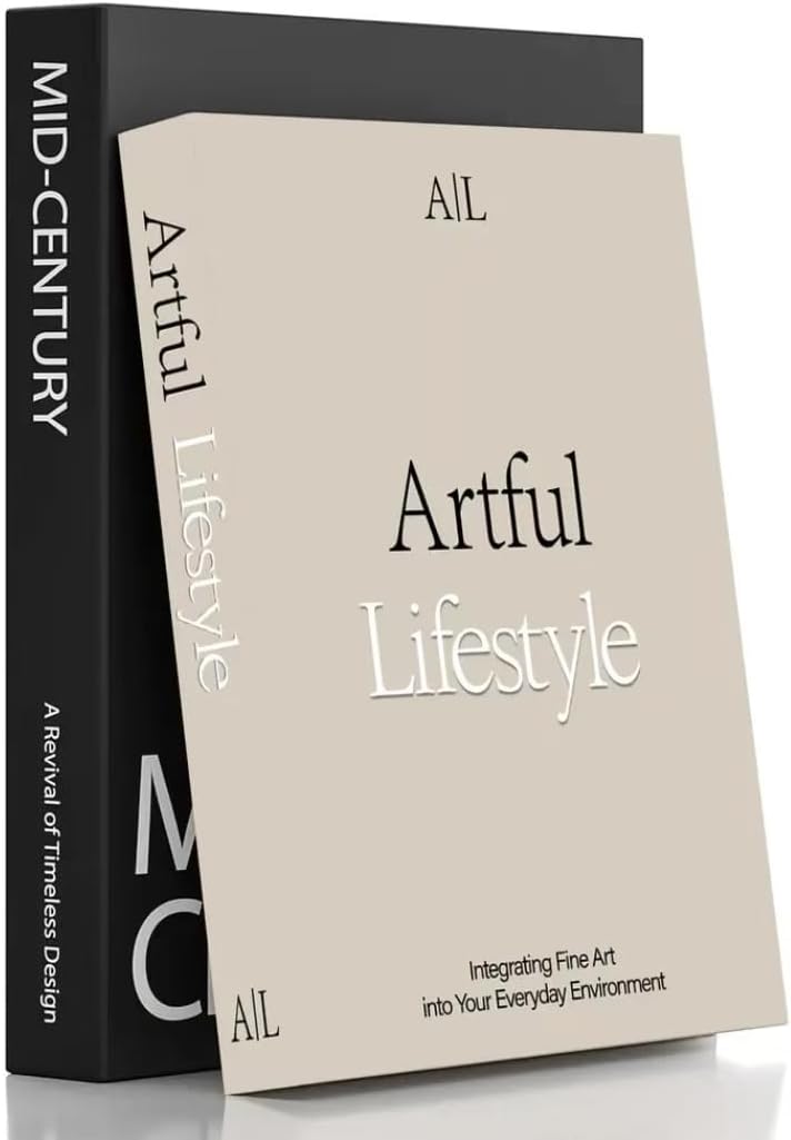 Decorative Books for Home Decor,2 Pcs Modern Minimalist Faux Book for Home Decoration,Coffee Table Decor,Living Room Aesthetic Accent (E1)
