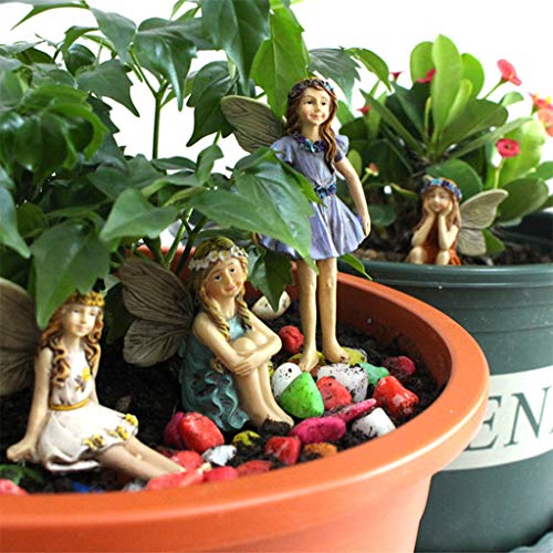 Jardim de fadas – 6 peças de estatuetas em miniatura para decoração ao ar livre