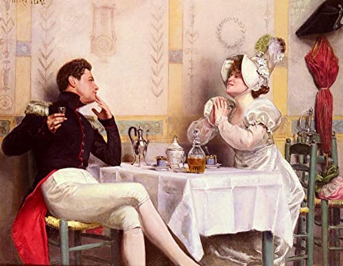 Affiche décorative haut de gamme de la peinture Surprise de Charles Henry Tenre
