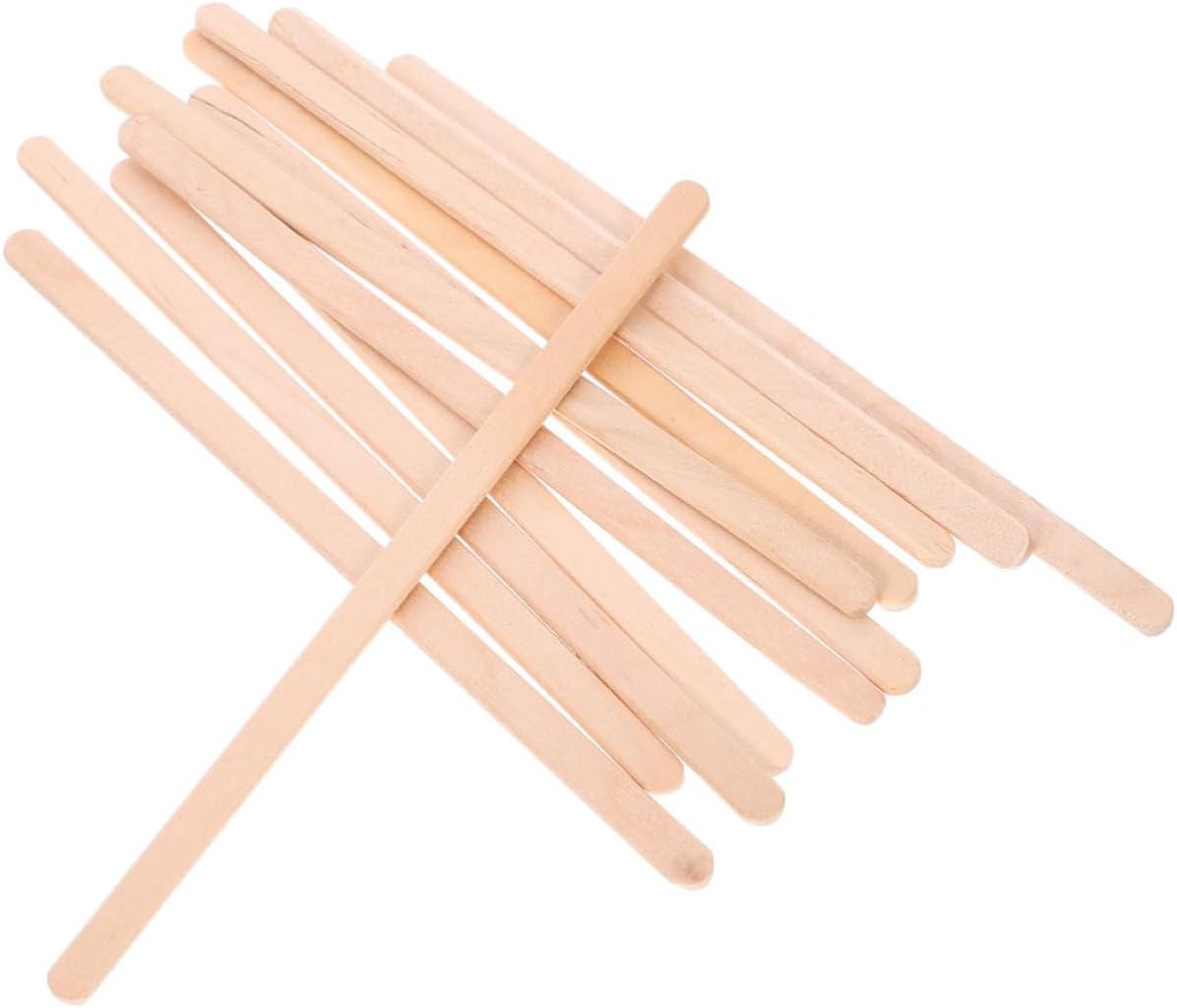 Wooden Coffee Stir Sticks Disposable Drink Mixers Individually Wrapped 500pcs Beige Wood Material with Multifunctional Use for Coffee Shops and Variety of Occasions