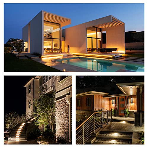 Coloer 13 Inch Aluminum Led Hardscape Lighting, Retaining Wall Lights, Paver Light Low Voltage, 12V Ac/Dc, 2.5W Outdoor Step Lights, Ip65 Waterproof Stair Light Outdoor, 2700K Warm White(4-Pack, 201A) #TOP5