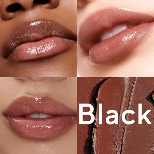 wyihg Honey Lipstick Tinted Lip Balm, Sheer Lightweight Lip Stain for All Skin Tones, Moisturizing Nourishing Lipstick for Women All Skin Tones, a Hint of Natural Cherry Tint, Pack of Black & Pink