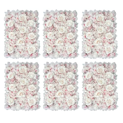 Blush Blooms Decor Flower Panels For Flower Wall (6 Pack) 24 Inch By 16 Inch Each | Flower Wall, Backdrop, Weddings, Event Decor, And Bridal & Baby Shower (Gradient White And Pink) #TOP1