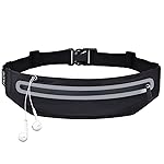 Running Belt Fanny Pack, Running Waist Pack for Women & Men USA Patented Hands-Free Reflective Runner Pouch Belt Fitness Workout Bag No-Bounce Adjustable Sport Travel Fanny Pack Cell