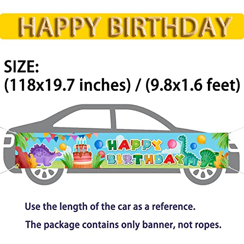 Dinosaur Birthday Party Banner Outdoor Decorations, Happy Birthday Larger Banners 20X120Inch For Kids Children Yard Dinosaur Themed Party Hanging Decor #TOP3