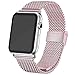 Produktbild INZAKI Kompatibel für Apple Watch Armband mit Hülle 38mm/40mm,Edelstahl Netz Schlaufen Armband für iWatch Series 5/4/3/2/1,Sport,Edition,Rosa
