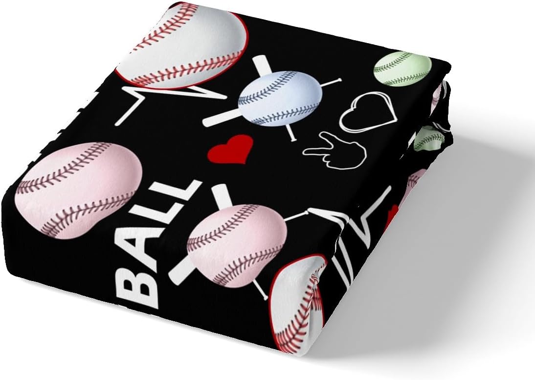 Watercolor Baseball Duvet Cover Twin Size for Kids Boys Teens,Sport Theme Ball Gamer Lover 2 Pieces Duvet Cover,Baseball Lover Comforter Cover (Not Comforter),Rustic Black Print Quilt Cover