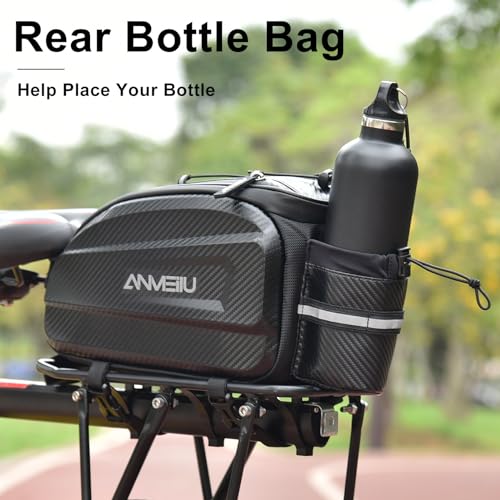 ANMEILU Bike Rack Bag Bicycle Trunk Pannier Bag 6L Waterproof Bike Rear Rack Bag Water Resistant Zipper Cycling Pack Back Seat Cargo Pouch with Strap & Rain Cover by ANMEILU - Image 6