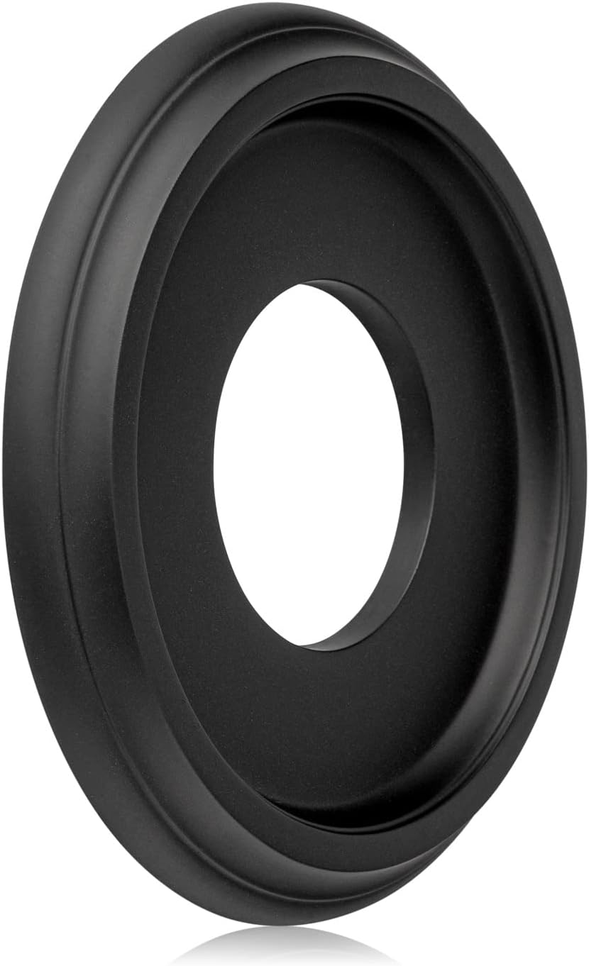 2 Packs Molded Nylon Ceiling Medallion for Light Fixtures and Ceiling Fans,9.8"OD x 4"ID x 0.94"P (Fits Canopies up to7-1/4") (Black)