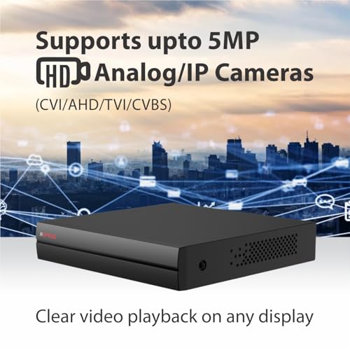 Image of CP PLUS 4 Channel 5M-N DVR | 6MP IP Support | AI-Instastream | 32Mbps Bandwidth | SMD Plus | Dual Output | KVMS Pro Lite | 16TB HDD Support - CP-UVR-0401F1-IC2
