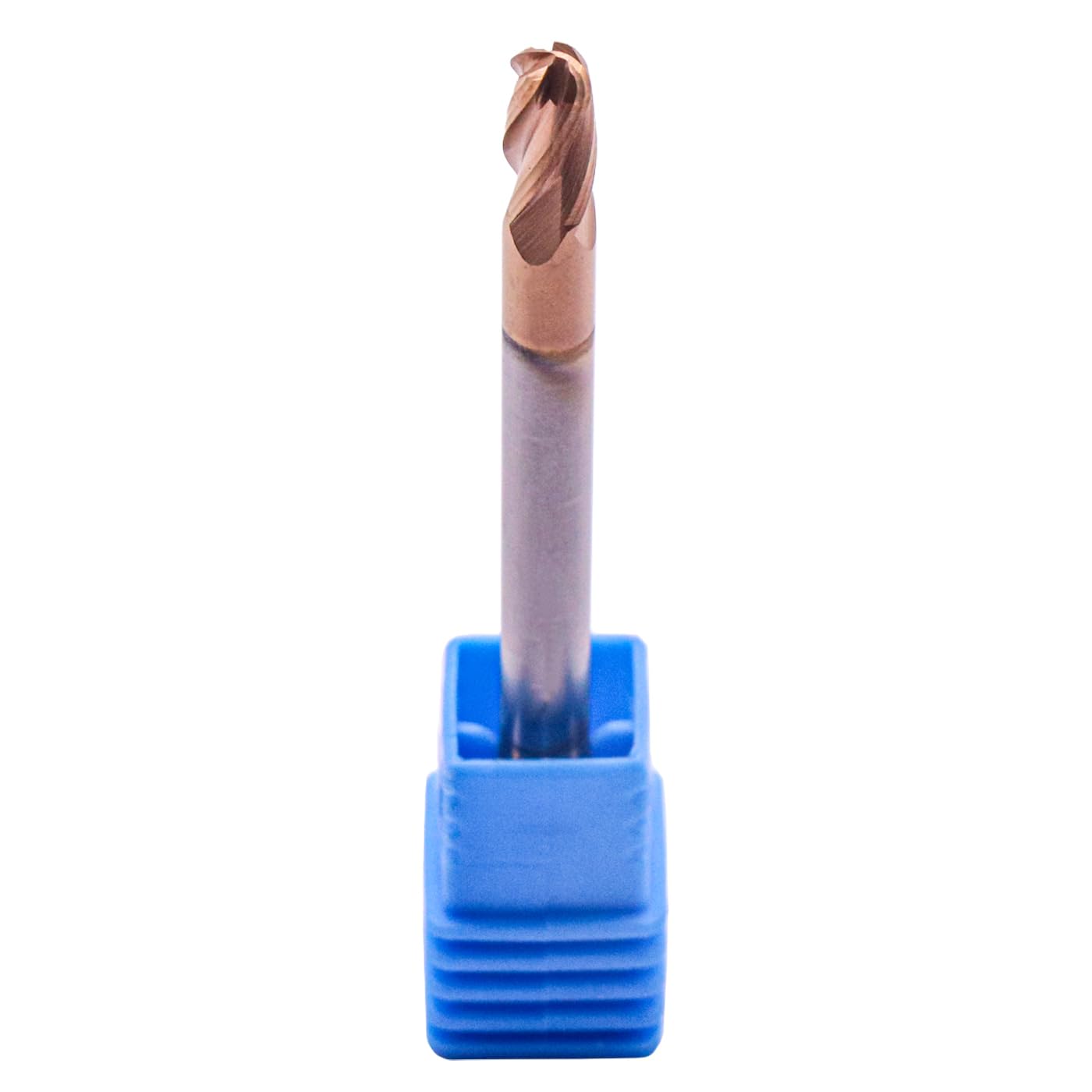 Ball Nose Solid Carbide End Mill(5Pcs, 3/16in) - Double End - TiSiN Coated, 4 Flute, 30° Helix, 3/16" Cutting, 3/16" Shank, 3/8" LOC, 2-1/2" OAL for Milling Alloy Steel, Hardened Steel, Iron, Copper