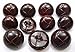 LeatherBlazerButtons.com Brand NEW Premium [ANTIQUED BURGUNDY] REAL GENUINE LEATHER (Set of 11 Folded Leather Buttons) [Ideal For Harris Tweed, Camel-Hair, Cashmere, High-End Sport Coats & Blazers]